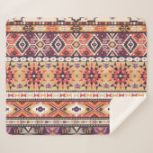 Farbenfroher Stammesstil, lebendiges, nahtloses Mu Sherpadecke (Vorderseite (Horizontal))