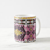 Farbenfroher Stammesstil, nahtloses Muster. Kaffeetasse (VorderseiteRechts)