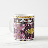 Farbenfroher Stammesstil, nahtloses Muster. Kaffeetasse (Vorderseite Links)