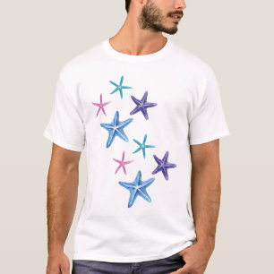 Farbenfroher Starfish (blau, Lila, rosa, türkis) T-Shirt