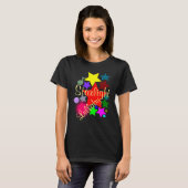 Farbenfroher Starlight Lullaby Black T - Shirt (Vorne ganz)