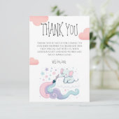 Farbenfroher Stern auf Cloud 9 Elephant Baby Dusch Dankeskarte (Stehend Vorderseite)