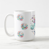 Farbenfroher Stier Zodac Astrologie Kaffeetasse (Links)