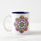 Farbenfroher Stift Gezeichnet Geometric Mandala Sp Zweifarbige Tasse (Links)