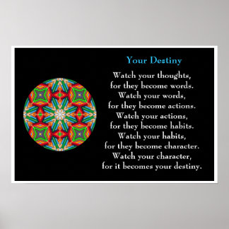 Farbenfroher Stift - Kaleidoskopisches Destination Poster