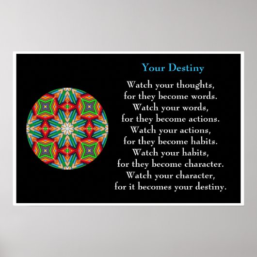 Farbenfroher Stift - Kaleidoskopisches Destination Poster (Vorne)