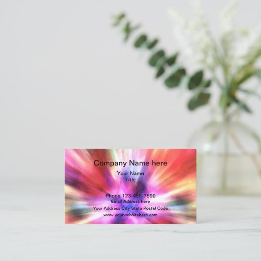 Farbenfroher Stil der kühlen Gefärbte Krawatte Visitenkarte (Stehend Vorderseite)