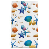 Farbenfroher Strand von Seashells Kleine Geschenktüte (Vorderseite)