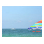 Farbenfroher Strandschirm Notizblock (Vorderseite)