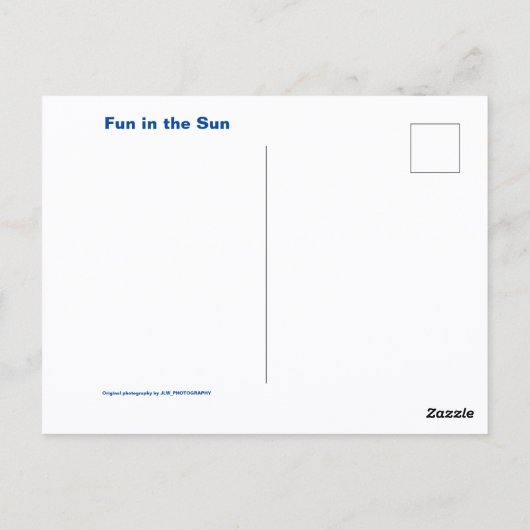 Farbenfroher Strandschirm Postkarte (Rückseite)