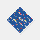 Farbenfroher Strandschirm und Beach Ball Custom Serviette (Ecke)