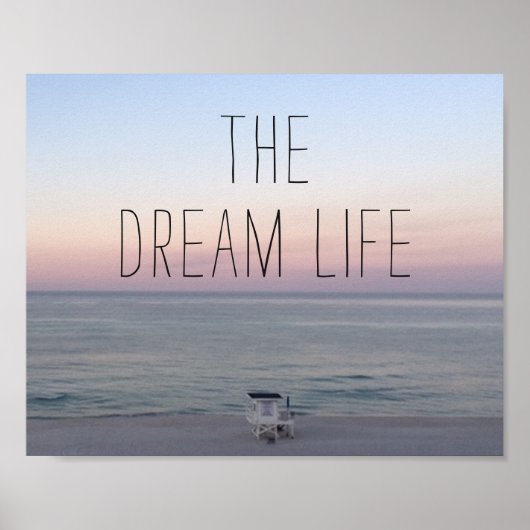 Farbenfroher Strandtraum Leben Poster (Vorne)