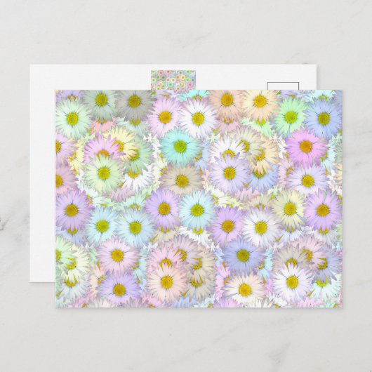 Farbenfroher Strauß - pastellfarben Postkarte (Vorne/Hinten)