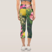 Farbenfroher Strauß von Blume Capri Leggings (Rückseite)