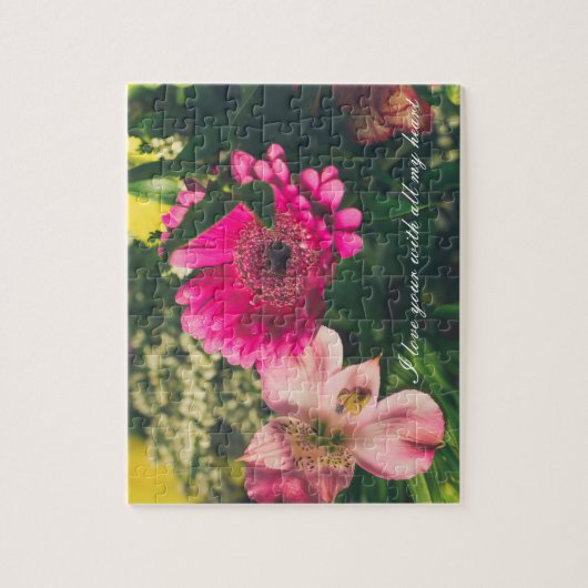Farbenfroher Strauß von Blume Puzzle (Vertikal)