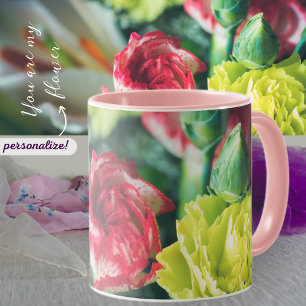 Farbenfroher Strauß von Blume Tasse