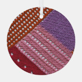 Farbenfroher Strick: Abstrakte Patchwork Textur. Ornament Aus Glas (Rückseite)