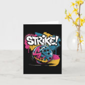 Farbenfroher Strike Bowling Ll Karte (Gelbe Blume)