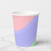 Farbenfroher Strudel Pappbecher (Rückseite)