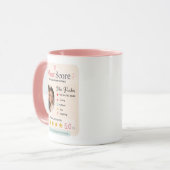 Farbenfroher Suchstil-Mutter-Foto-Tribut Tasse (Vorderseite Links)
