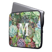 Farbenfroher, sukkultureller Garten Laptopschutzhülle (Vorderseite Links)