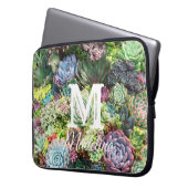 Farbenfroher, sukkultureller Garten Laptopschutzhülle (Vorderseite Links)
