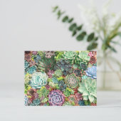Farbenfroher, sukkultureller Garten Postkarte (Stehend Vorderseite)