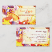 Farbenfroher Süßwarenladen Visitenkarte (Vorne/Hinten)