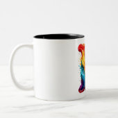 Farbenfroher Tasse mit Buchstabe "F" in flüssiger (Links)