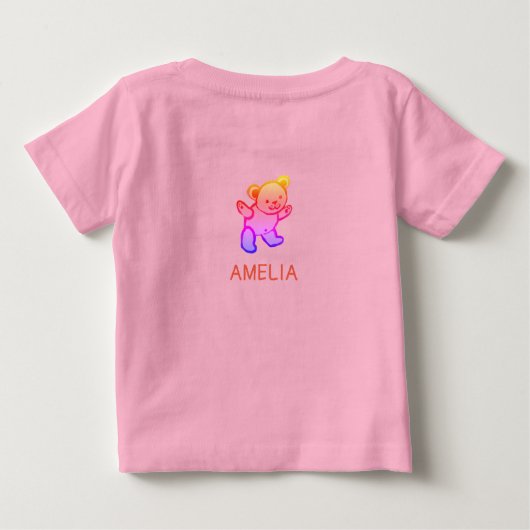 Farbenfroher Teddybär, HUGGY, HUGGGY, T - Shirt (Rückseite)