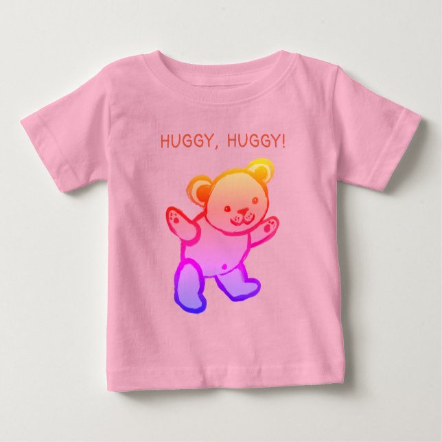 Farbenfroher Teddybär, HUGGY, HUGGGY, T - Shirt (Vorderseite)