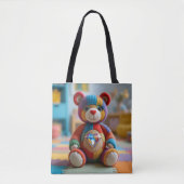 Farbenfroher Teddybär Tasche (Vorderseite)