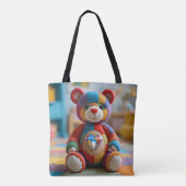 Farbenfroher Teddybär Tasche (Rückseite)