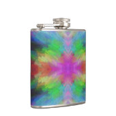 Farbenfroher Tie-Dye-Stil Kunst Flachmann (Rechts)