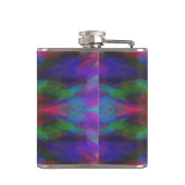 Farbenfroher Tie-Dye-Stil Kunst Flachmann (Rückseite)