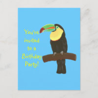 Farbenfroher Toucan Geburtstag Einladungen auf Pos