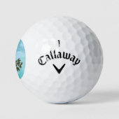 Farbenfroher Toucan Tropenwald Golfball (Logo)