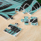 Farbenfroher Toucan und Blume. Puzzle (Seite)