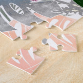 Farbenfroher Toucan und Blume. Puzzle (Seite)