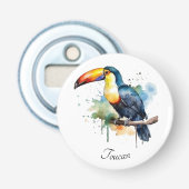 farbenfroher Toukan, der auf einem Ast sitzt Flaschenöffner (Vorderseite)