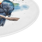 farbenfroher Toukan, der auf einem Ast sitzt Schneidebrett (Ecke)