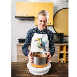 farbenfroher Toukan, der auf einem Ast sitzt Schürze