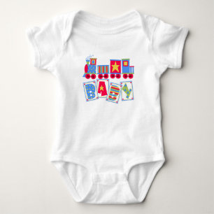 Farbenfroher Train Baby Bodysuit Strampler