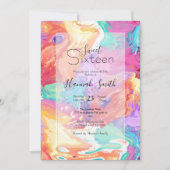 Farbenfroher Traum aus flüssigem Marmor Einladung (Vorderseite)