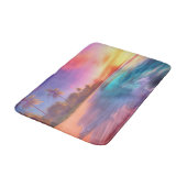 Farbenfroher Traumstrand Badematte (Schrägansicht)