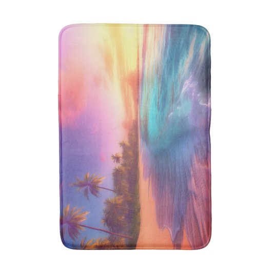 Farbenfroher Traumstrand Badematte (Vorderseite Vertikal)