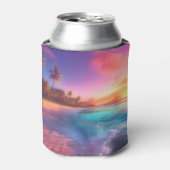 Farbenfroher Traumstrand Dosenkühler (Kanne Vorderseite)