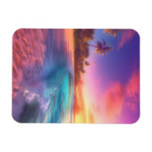 Farbenfroher Traumstrand Magnet (Horizontal)