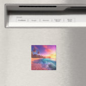 Farbenfroher Traumstrand Magnet (In Situ (Geschirrspüler))