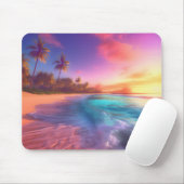 Farbenfroher Traumstrand Mousepad (Mit Mouse)